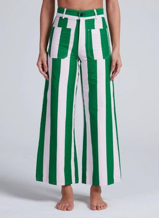 ASKK NY Cropped Sailor Pant In Beverly Stripe