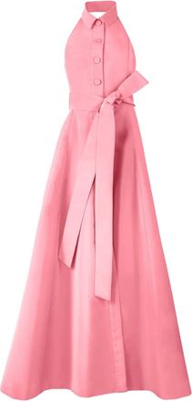 Carolina Herrera Abito da sera con scollo allamericana - Rosa