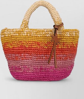 Maneb&igrave; shoulder bag woven texture top handles strap