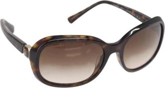 Chanel Pre-owned Accessories, female, Brown, Size: ONE SIZE Pre-owned Plastic Sunglasses