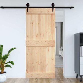 vidaXL Puerta Narvik Madera Maciza Pino 70x210 Cm Vidaxl