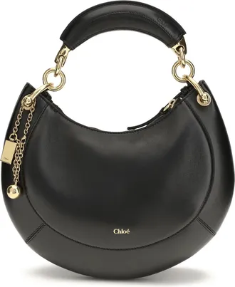 Chlo&eacute; Womens Shoulder Bag Marcie Calf Leather Black