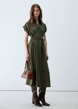 Mango Vestito camicione modal kaki - Donna - XL - MANGO