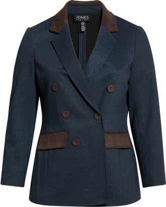 Jones New York Notched Collar Blazer in Pacific Navy Multi at Nordstrom, Size 3X