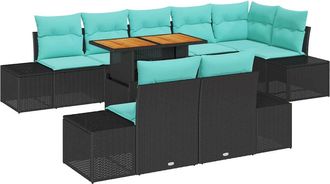 vidaXL Conjunto De Comedor De Jard&iacute;n 9 Uds. 8-n&uacute;mero De Plazas Vidaxl
