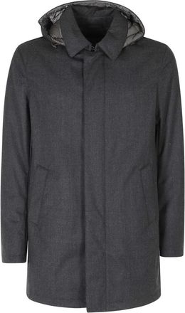 Herno Single-Breasted Coats - Heren - Mantel - Grijs - XL - Jassen