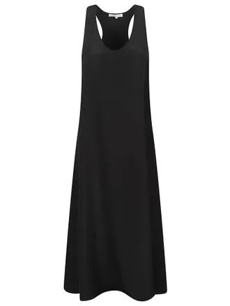 La Collection Crepe Silk Scoop Neck Dress
