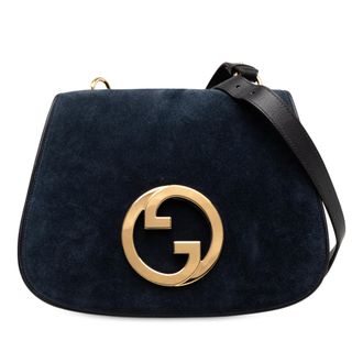 Gucci Tweedehands Middelgrote Su&egrave;de Blondie Crossbody