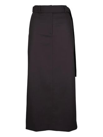 TWP Slit belted maxi skirt - Bruin