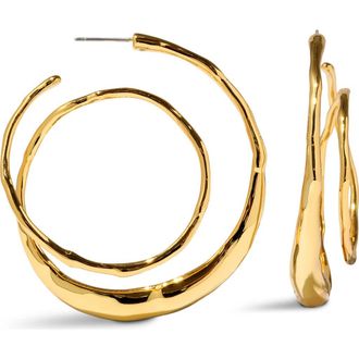 Alexis Bittar Molten Spiral Hoop Earrings in Gold at Nordstrom