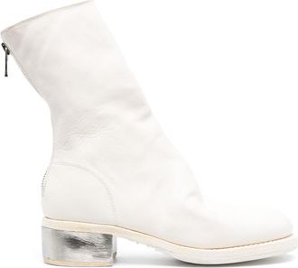 Guidi zip-fastening leather boots - women - Calf Leather/Calf Leather/Calf Leather - 40 - White
