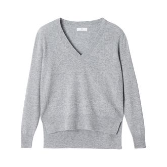 La Redoute Collections Feinstrickpullover aus Kaschmir, V-Ausschnitt - Schwarz;Grau - LA REDOUTE COLLECTIONS