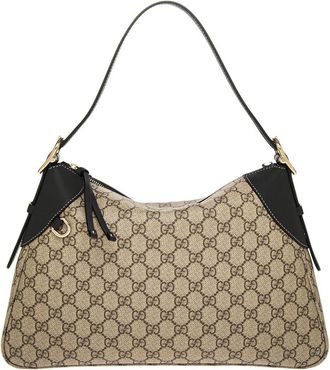 Gucci Gg Emblem Large Leather Shoulder Bag