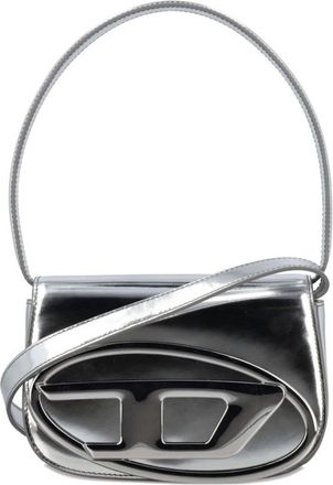 Diesel Tassen, Dames, Grijs, ONE Size, Leer, 1DR Schoudertas