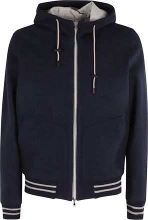 L.B.M. 1911 Giacca con cappuccio e zip - Blu