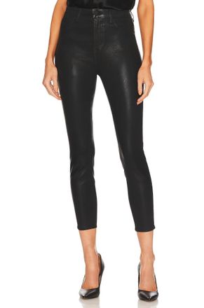 L'agence Akira Ultra High Rise Skinny Jean In Noir Coated