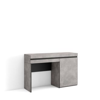 Skraut Home Skraut Home - Tocador, Dormitorio Habitaci&oacute;n, 121x75x35 Cm, Con Caj&oacute;n, Con Almacenamiento, Estilo Moderno, Gris Cemento