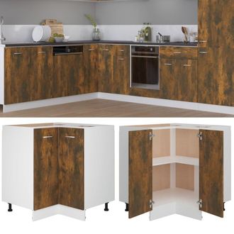 Berkfield Home Kitchen Cabinet Smoked Oak 75, 5x75, 5x80, 5 cm Engineered Wood in Brown