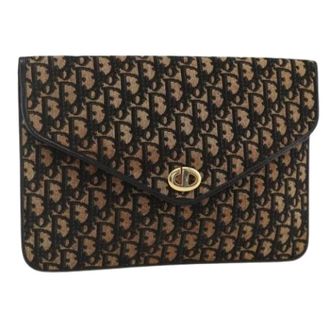 Dior Pre-owned Clutches, female, Brown, Size: ONE SIZE Pre-owned Trotter Clutch Bag
