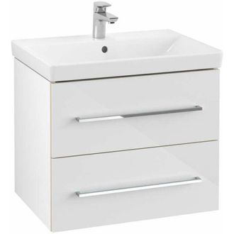 Villeroy & Boch Villeroy&boch - Avento - Mobile da lavabo, 63x51x45 cm, 2 cassetti, Crystal White A89000B4