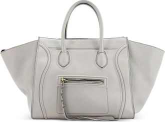 Celine Borsa tote Phantom media in pelle martellata - Grigio