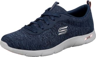 Skechers Womens Arch FIT Refine Lavish Wish Sneaker, Navy Engineered Knit/Pink Trim, 5 UK