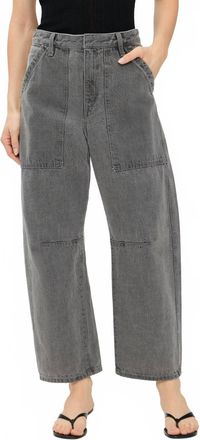 Enza Costa Smoked Utility Pant In Washed Grey