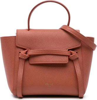 Celine Borsa a tracolla Pico in pelle di vitello a fiore 2020 - Arancione