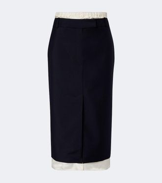 R&oacute;he R&oacute;he Wool and mohair midi skirt