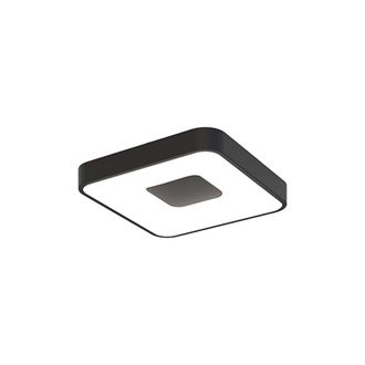 AkunaDecor L&aacute;mpara Plafon Coin Cuadrado Acabado Negro De Mantra