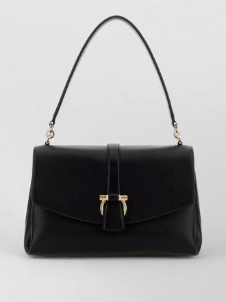 Ferragamo gancini leather shoulder bag