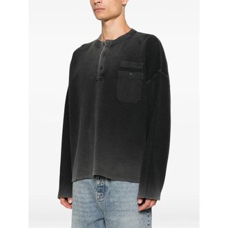 Represent Waffle-Knit Cotton Sweater - Black