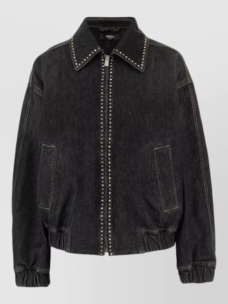 Versace studded denim jacket