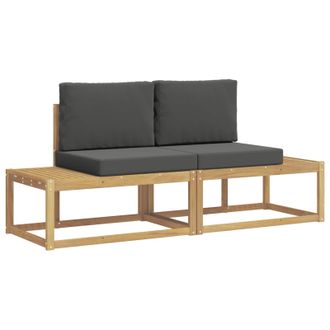vidaXL Conjunto De Sof&aacute;s De Exterior 2 Pcs Blanco Y Antracita Vidaxl