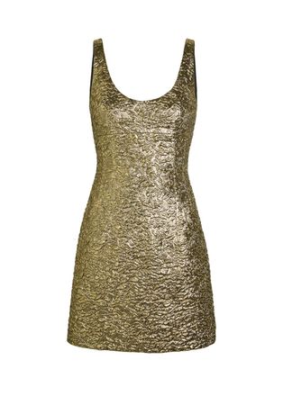 Emilia Wickstead Einna Metallic Cloqu&eacute; Mini Dress - Gold - 6 (UK6 / XS)
