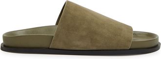A.Emery Luca Woven Leather Sliders - Khaki - 40 (IT40/ UK7)