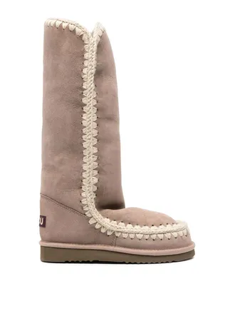 Mou Lace-up leather ankle boots