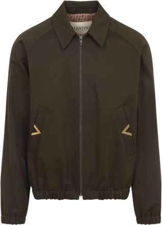 Valentino Garavani Cotton Jacket - Heren - Zomerjassen - Groen - XL - Katoen - Jassen