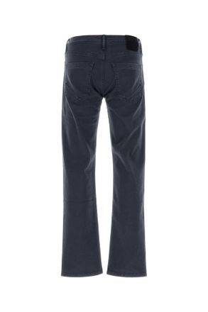 Incotex Mens Navy Blue Stretch Denim Jeans - Dark Grey Cotton - Size 33 (Waist)