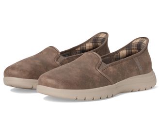 Skechers Womens Hands Free Slip-ins On-The-go Flex Double Gore Loafer, Dark Taupe, 10