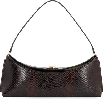 Jacquemus Womens Clutch Ovalo Dark Brown Calf Leather Bags
