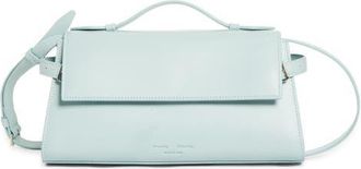 Proenza Schouler Tate Leather Clutch in Stone Blue at Nordstrom