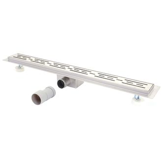 Hhg Hhg - Non Utilizzato] Canaletta Di Scarico Per Docce Piastrellate 816a Acciaio Inox, 100cm