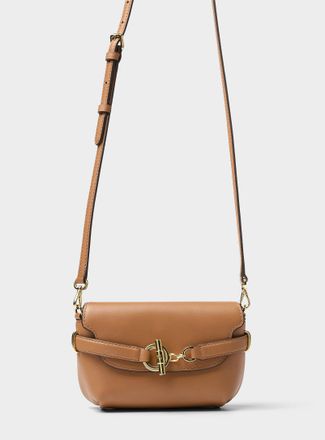 Lauren Ralph Lauren Womens Ring and toggle small leather crossbody bag