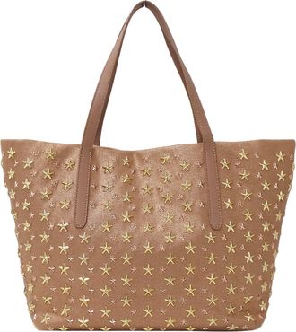 Jimmy Choo London Pink Canvas Handbag Tote Bag (Pre-Owned)