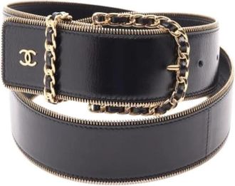 Chanel Pre-owned Vintage Standard Belt - unisex - Vintage Accessoires - Zwart - ONE Size - Leer - Vintage