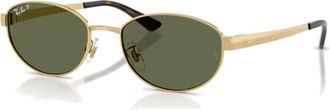 Ray-Ban Ovale Zonnebril - unisex - Zonnebrillen - Geel - 55 MM - Accessoires