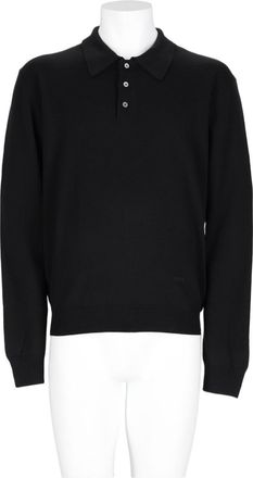 A.P.C. Riou Long-Sleeve Virgin Wool Polo Shirt