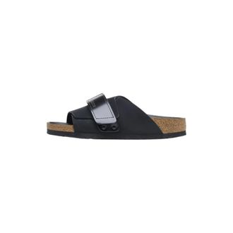 Birkenstock Sliders, female, Black, Size: 10 US Kyoto Leather Sandals