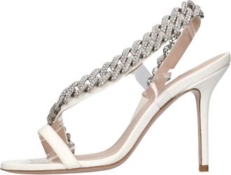 Gedebe Shea Sandalen - Dames - Sandalen met hakken - Wit - 38 EU - Leer - Schoenen